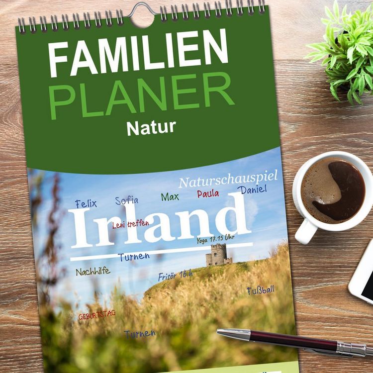 Produktbild: Familienplaner 2026 - Naturschauspiel Irland mit 5 Spalten (Wandkalender, 21 x 45 cm) CALVENDO