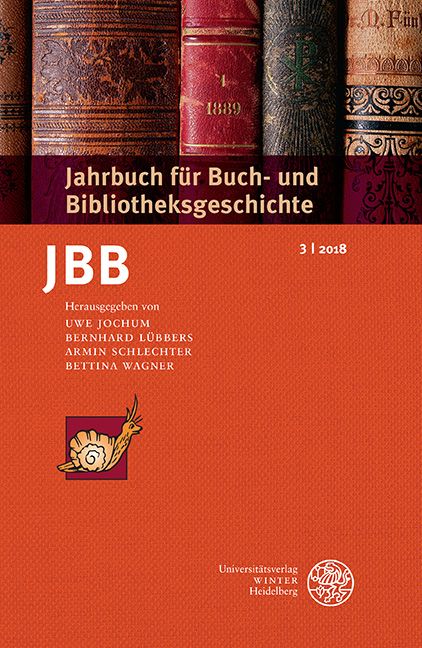 Produktbild: Jahrbuch f&uuml;r Buch- und Bibliotheksgeschichte 3 | 2018