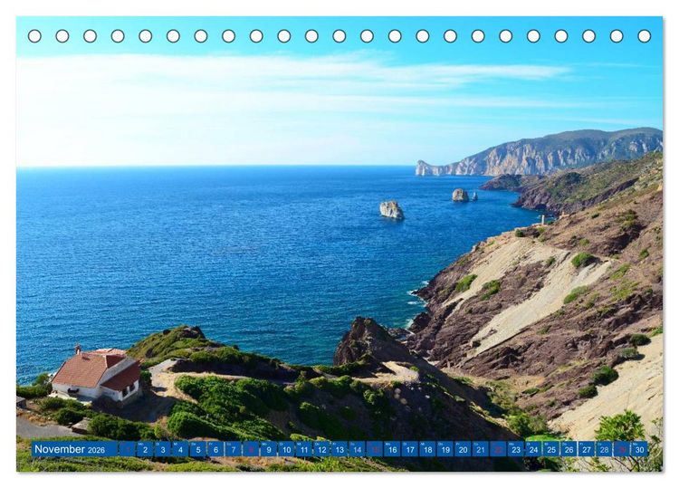Produktbild: Sardiniens magische K&uuml;sten (Tischkalender 2026 DIN A5 quer), CALVENDO Monatskalender