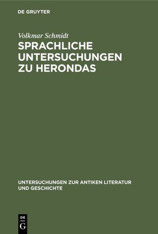 Produktbild: Sprachliche Untersuchungen zu Herondas