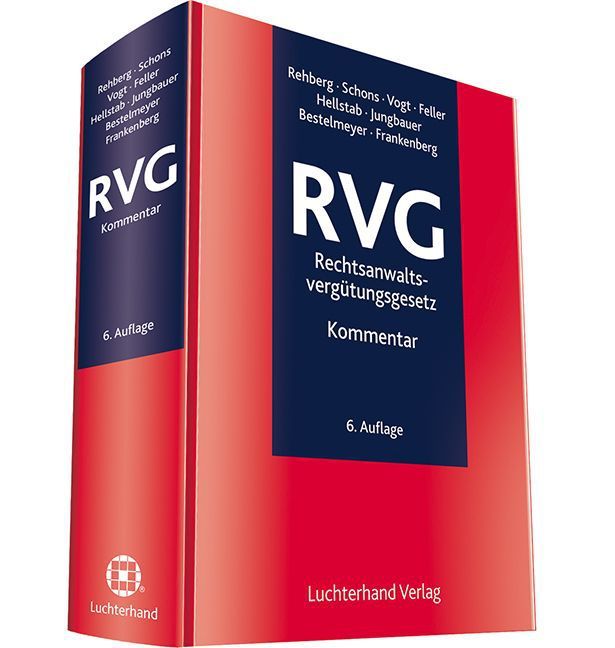 Produktbild: RVG - Rechtsanwaltsverg&uuml;tungsgesetz