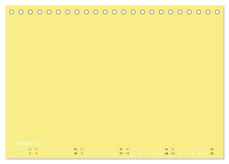 Produktbild: Bastelkalender - Gelb (Tischkalender 2026 DIN A5 quer), CALVENDO Monatskalender