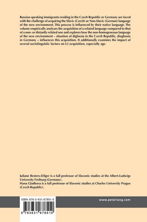 Produktbild: Second language acquisition in complex linguistic environments