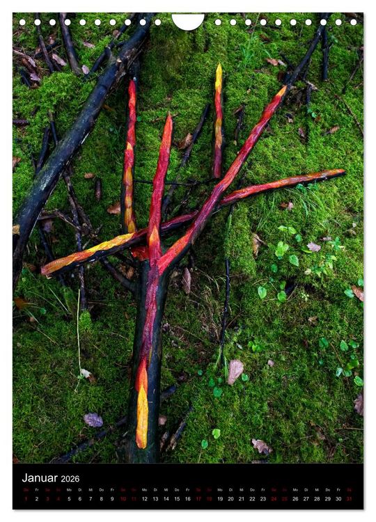 Produktbild: NATUREART - KUNST IN DER NATUR (Wandkalender 2026 DIN A4 hoch), CALVENDO Monatskalender