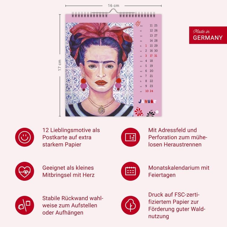 Produktbild: Frida Postkartenkalender 2027