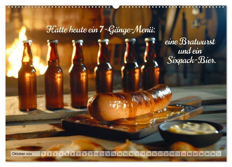 Produktbild: Ich brauch mehr Vitamin Bier (Wandkalender 2026 DIN A2 quer), CALVENDO Monatskalender