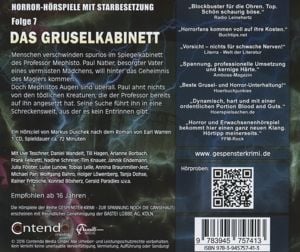 Produktbild: Warren, E: Gespenster-Krimi 7. Das Gruselkabinett/CD