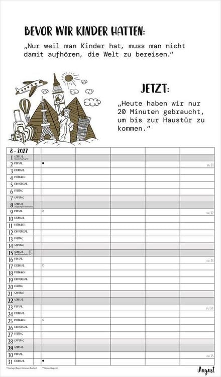 Produktbild: Visual Words Familienplaner 2027