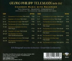 Produktbild: Telemann:Chamber Music With Recorder