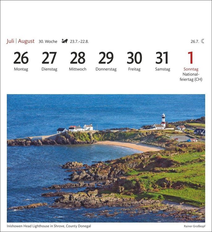Produktbild: Irland Sehnsuchtskalender 2027 - Wochenkalender mit 53 Postkarten