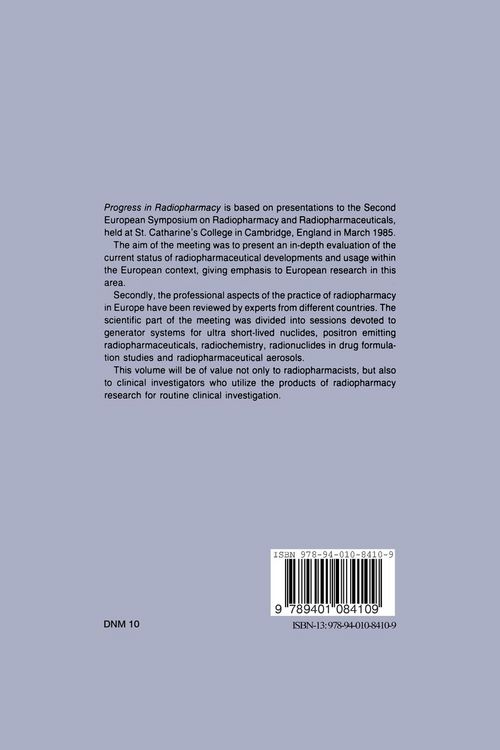 Produktbild: Progress in Radiopharmacy