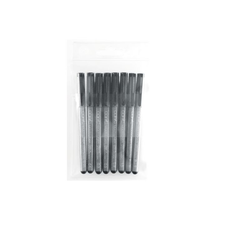 Produktbild: Copic Skizzen- und Zeichenstifte Multiliner schwarz 8 St&uuml;ck