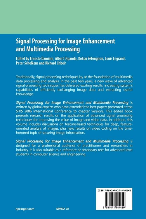 Produktbild: Signal Processing for Image Enhancement and Multimedia Processing