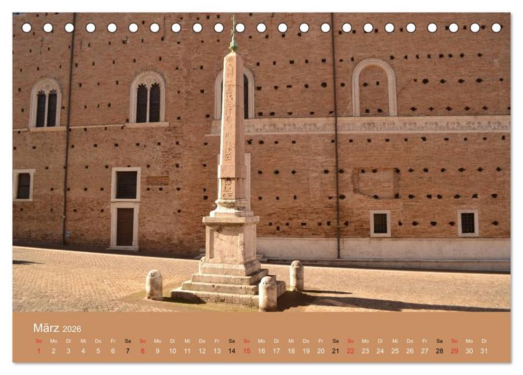 Produktbild: Urbino - Ein Spaziergang durch die Renaissance-Stadt in den Marken (Tischkalender 2026 DIN A5 quer), CALVENDO Monatskalender