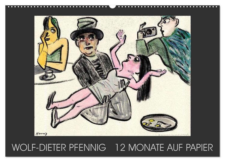 Produktbild: Wolf-Dieter Pfenning &ndash; 12 Monate auf Papier (Wandkalender 2026 DIN A2 quer), CALVENDO Monatskalender