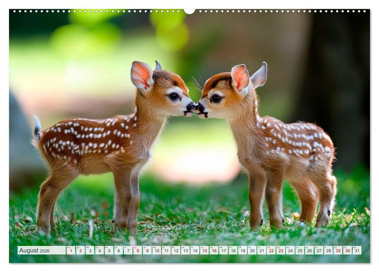 Produktbild: TIERKINDER Abenteuer Wildnis (hochwertiger Premium Wandkalender 2026 DIN A2 quer), Kunstdruck in Hochglanz