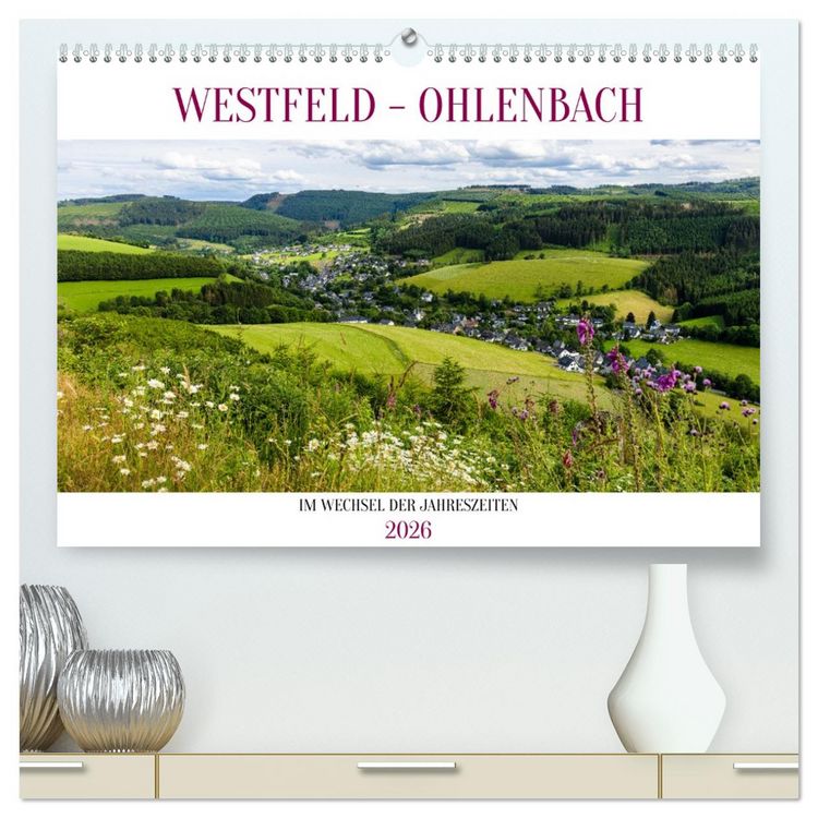 Produktbild: Westfeld-Ohlenbach im Wechsel der Jahreszeiten (hochwertiger Premium Wandkalender 2026 DIN A2 quer), Kunstdruck in Hochglanz