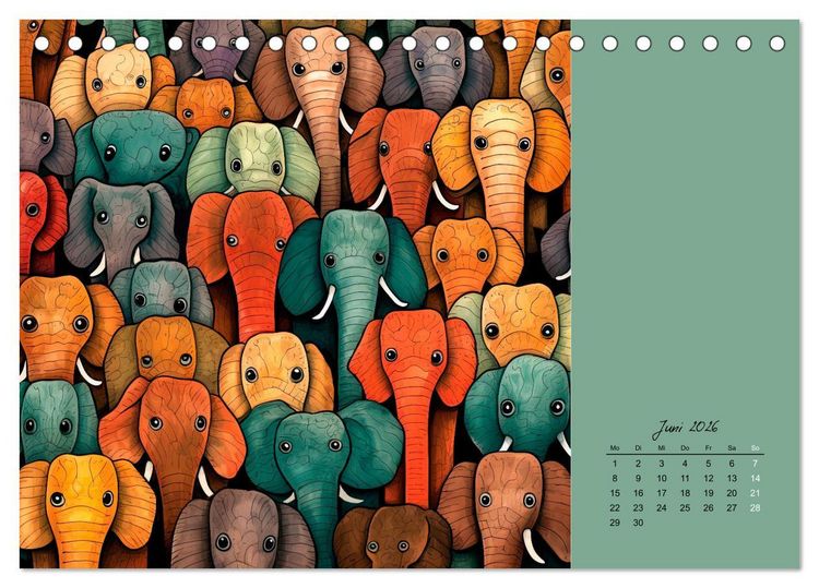 Produktbild: Tierisches Gewimmel (Tischkalender 2026 DIN A5 quer), CALVENDO Monatskalender
