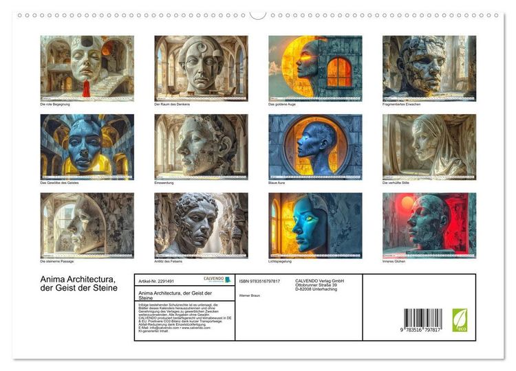 Produktbild: Anima Architectura, der Geist der Steine (hochwertiger Premium Wandkalender 2027 DIN A2 quer), Kunstdruck in Hochglanz