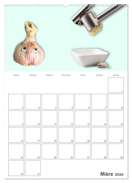Produktbild: Mord in der Gem&uuml;sek&uuml;che (Wandkalender 2026 DIN A2 hoch), CALVENDO Monatskalender