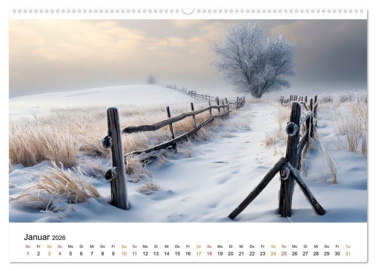 Produktbild: Winterzauber - Nordwind und Schneegest&ouml;ber (Wandkalender 2026 DIN A2 quer), CALVENDO Monatskalender