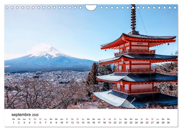 Produktbild: Merveilleux Japon (Calendrier mural 2026 DIN A4 vertical), CALVENDO calendrier mensuel