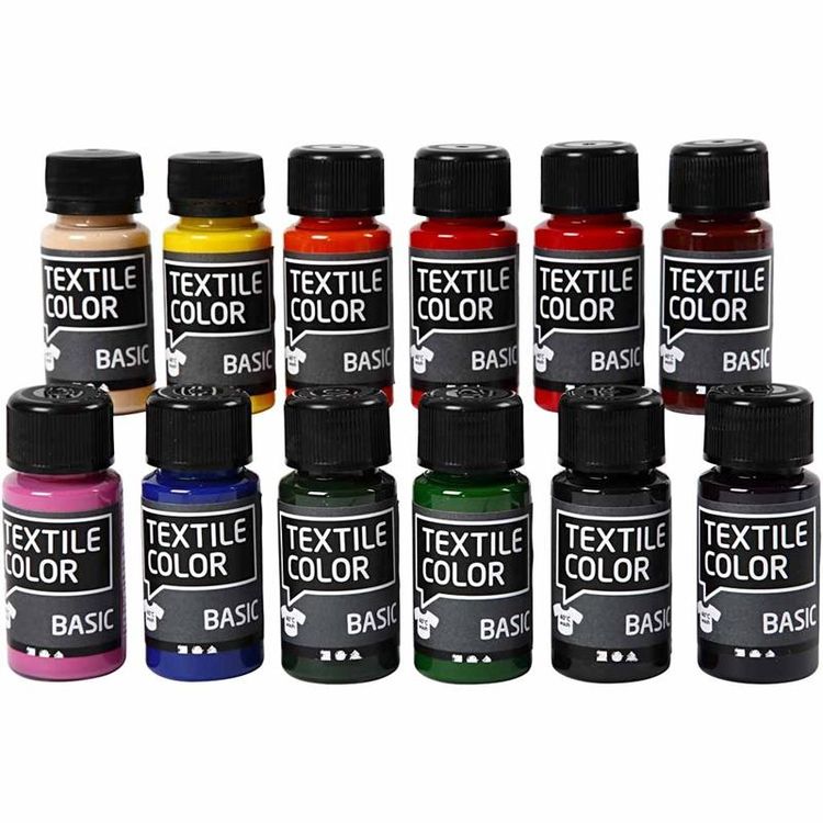 Produktbild: Creativ Company Textilfarbe, 12x50 ml