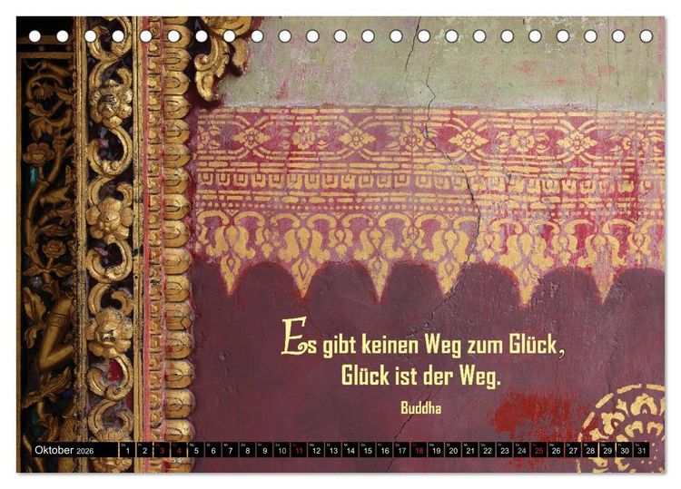 Produktbild: Spirituelles aus Asien - Weisheiten 2026 (Tischkalender 2026 DIN A5 quer), CALVENDO Monatskalender