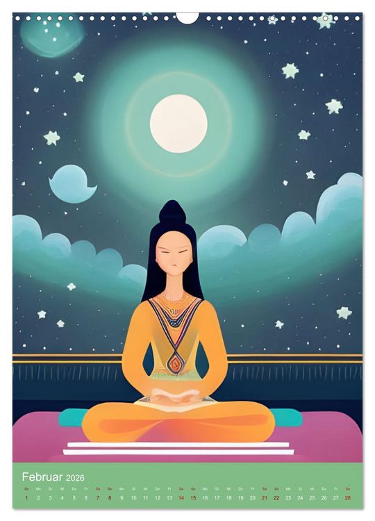 Produktbild: Meditation verbindet (Wandkalender 2026 DIN A3 hoch), CALVENDO Monatskalender