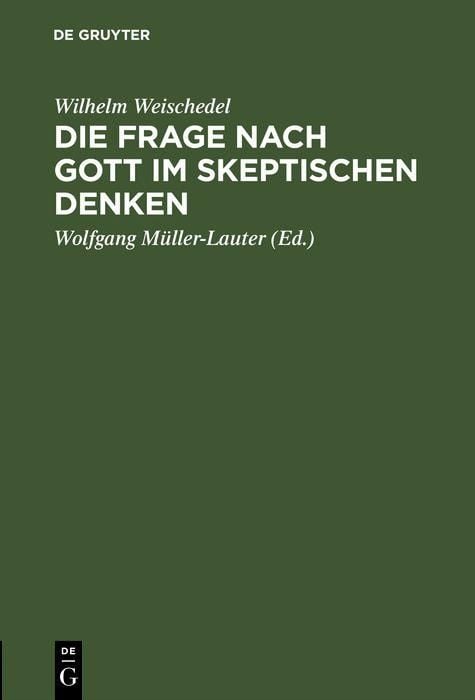 Produktbild: Die Frage nach Gott im skeptischen Denken