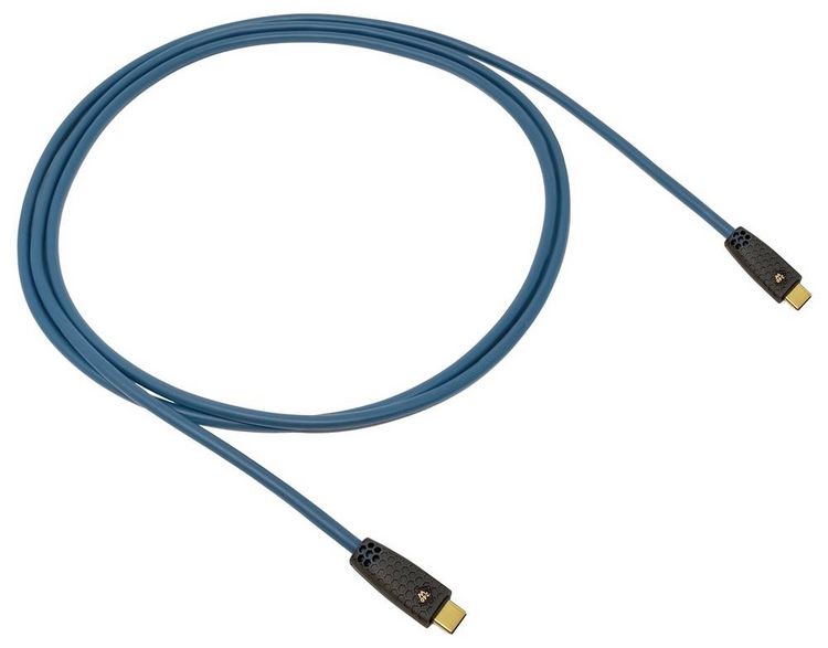 Produktbild: Oehlbach USB-C&reg; Kabel USB-C&reg; Stecker 1 m Petrol Geflechtschirm, vergoldete Steckkontakte D1C9566