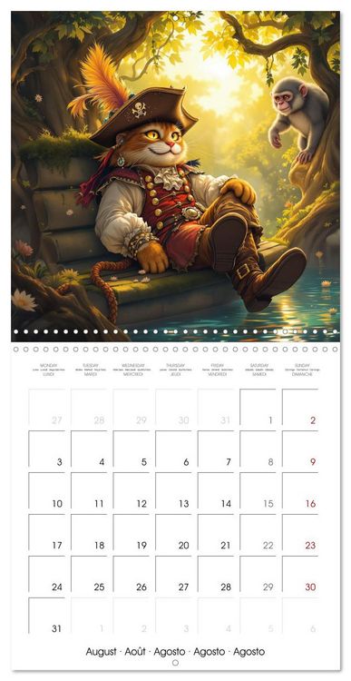 Produktbild: Pirate Cats (Wall Calendar 2026 12 &times; 12 Inch) CALVENDO 12 Month Wall Calendar