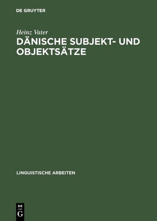 Produktbild: D&auml;nische Subjekt- und Objekts&auml;tze