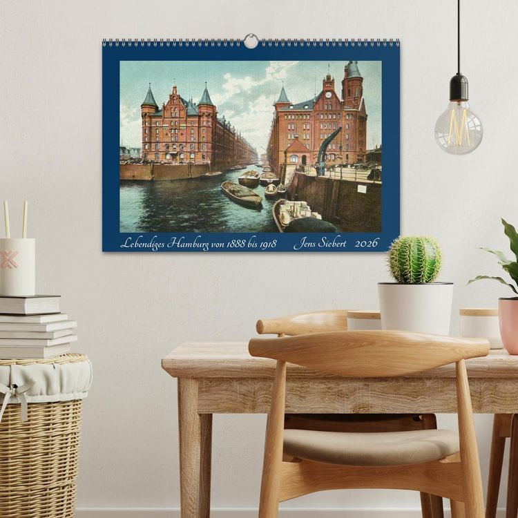 Produktbild: Lebendiges Hamburg von 1888 bis 1918 (Wandkalender 2026 DIN A3 quer), CALVENDO Monatskalender