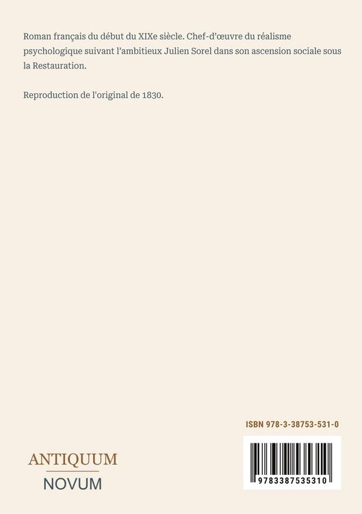 Produktbild: Le Rouge et le Noir