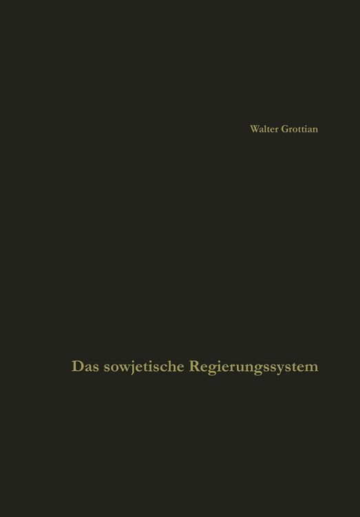 Produktbild: Das sowjetische Regierungssystem