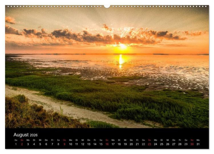 Produktbild: Sylt Morsumer Kliffabende Fotografien von Tobias Thiele (Wandkalender 2026 DIN A2 quer), CALVENDO Monatskalender