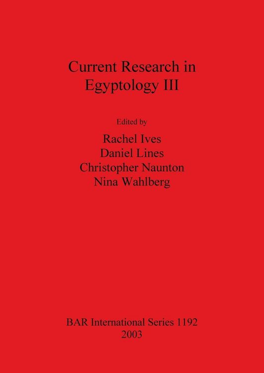 Produktbild: Current Research in Egyptology III