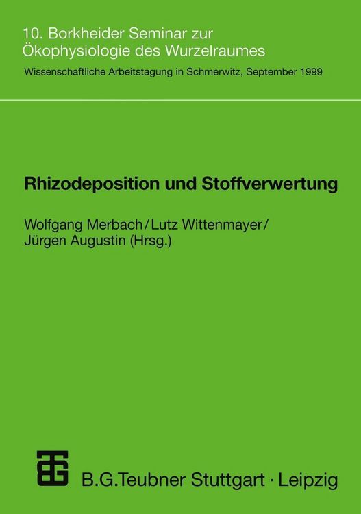Produktbild: Rhizodeposition und Stoffverwertung