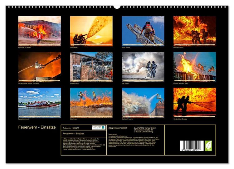 Produktbild: Feuerwehr - Eins&auml;tze (hochwertiger Premium Wandkalender 2026 DIN A2 quer), Kunstdruck in Hochglanz