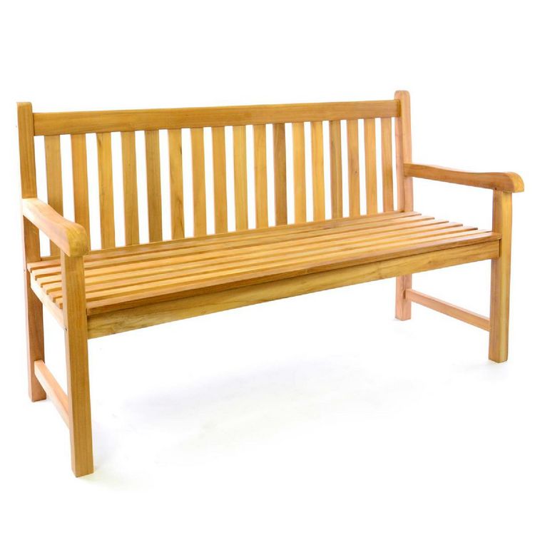 Produktbild: 3er Sitzbank Gartenbank Landhausstil Teak Holz