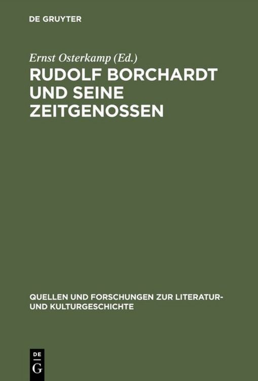 Produktbild: Rudolf Borchardt und seine Zeitgenossen