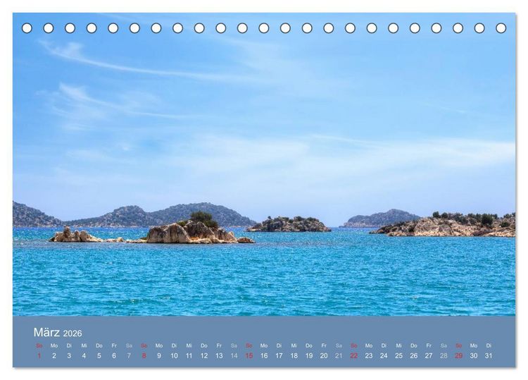 Produktbild: Lykien - T&uuml;rkei, eine Reise zu den Sch&auml;tzen der Vergangenheit (Tischkalender 2026 DIN A5 quer), CALVENDO Monatskalender