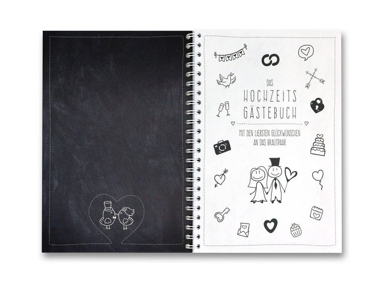 Produktbild: Familiawedding black-Doodle- Design XXL G&auml;stebuch zur Hochzeit