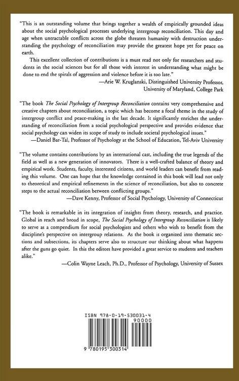Produktbild: Social Psychology of Intergroup Reconciliation