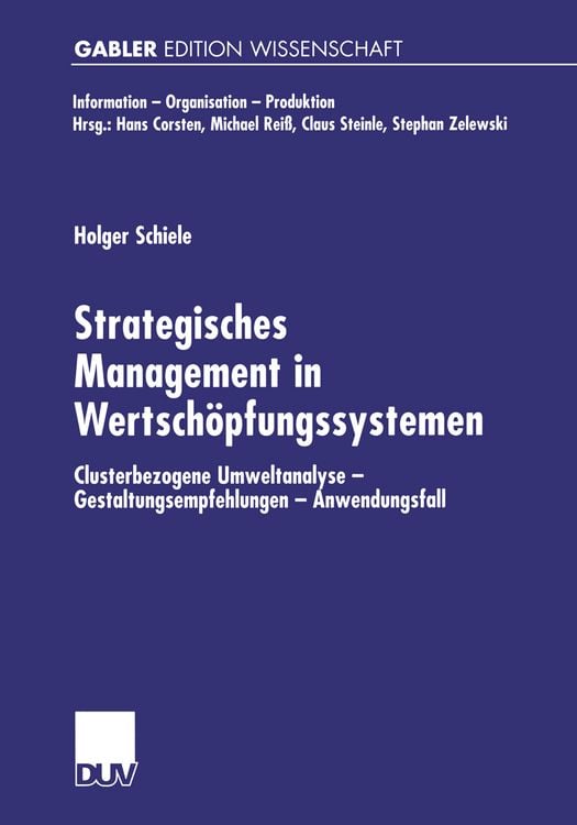 Produktbild: Strategisches Management in Wertschöpfungssystemen