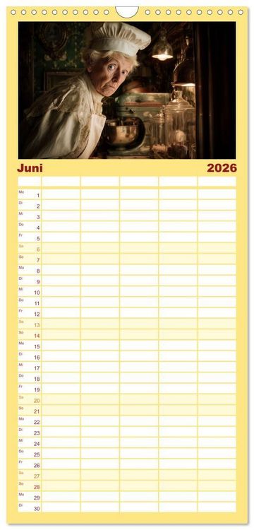 Produktbild: Familienplaner 2026 - Mit Herz und Hand, Ich bin B&auml;cker mit 5 Spalten (Wandkalender, 21 x 45 cm) CALVENDO