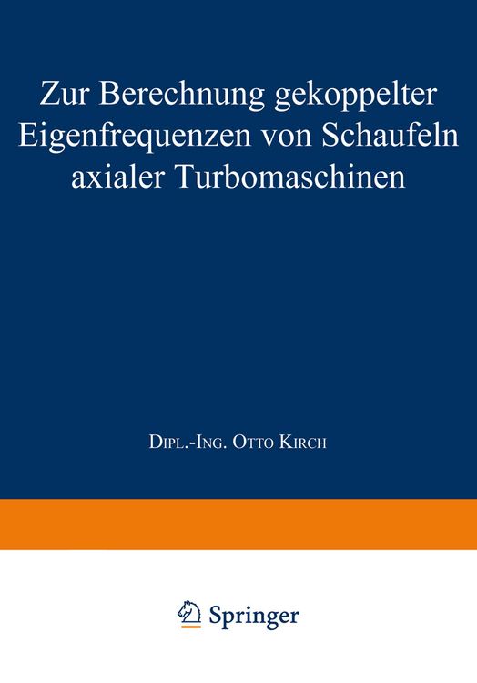 Produktbild: Zur Berechnung gekoppelter Eigenfrequenzen von Schaufeln axialer Turbomaschinen