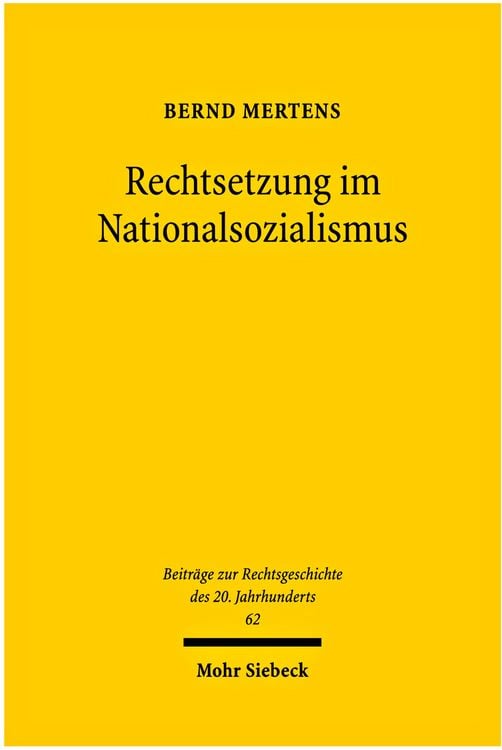 Produktbild: Rechtsetzung im Nationalsozialismus