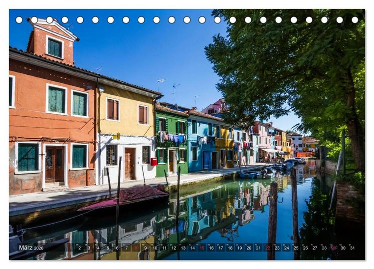 Produktbild: BURANO Charmante und farbenfrohe Insel (Tischkalender 2026 DIN A5 quer), CALVENDO Monatskalender